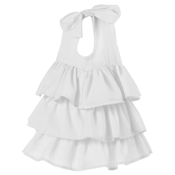 dettaglio abito bambina da battesimo bianco elegante