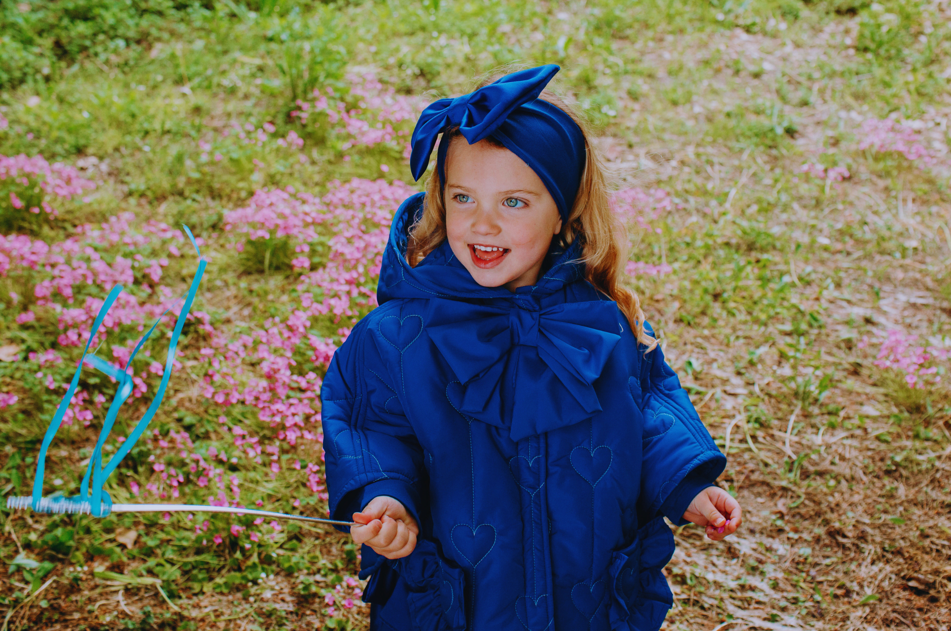 Piumino antivento da bambina color bluette dal nome Fata Turchina per bambine da 0 a 5 anni